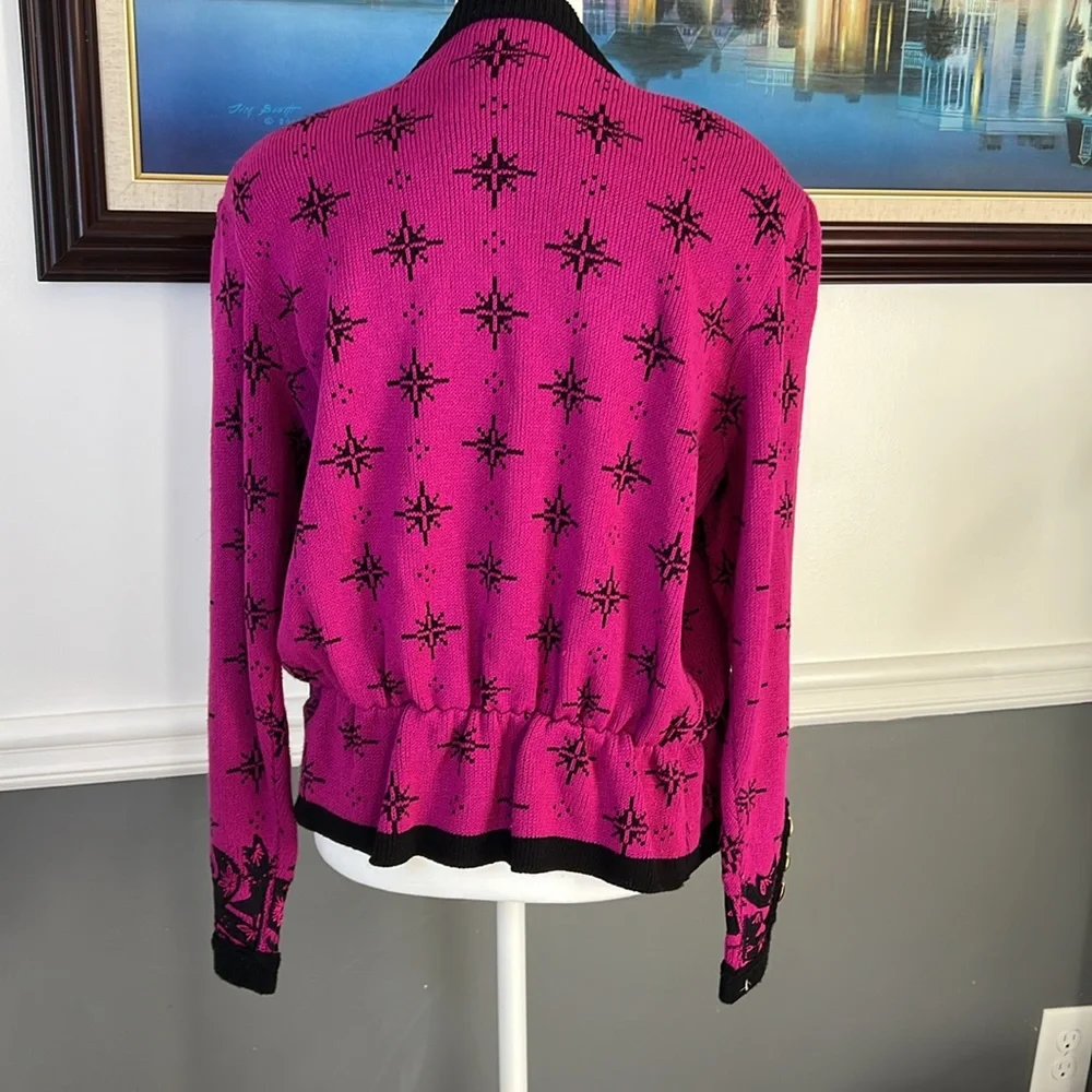 VTG United Collections by Anne Crimmins size L cardigan - Picture 4 of 5